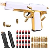 Unvtap Spielzeug Pistole Kinder Waffen mit Kugeln Schaumstoff-Blaster Toy Gun, Desert Eagle Soft Bullet Gun Gold mit Schalldämpfer Spielzeugpistole...