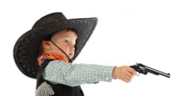 Die Cowboy Spielzeugpistole - perfekt auch für den Fasching